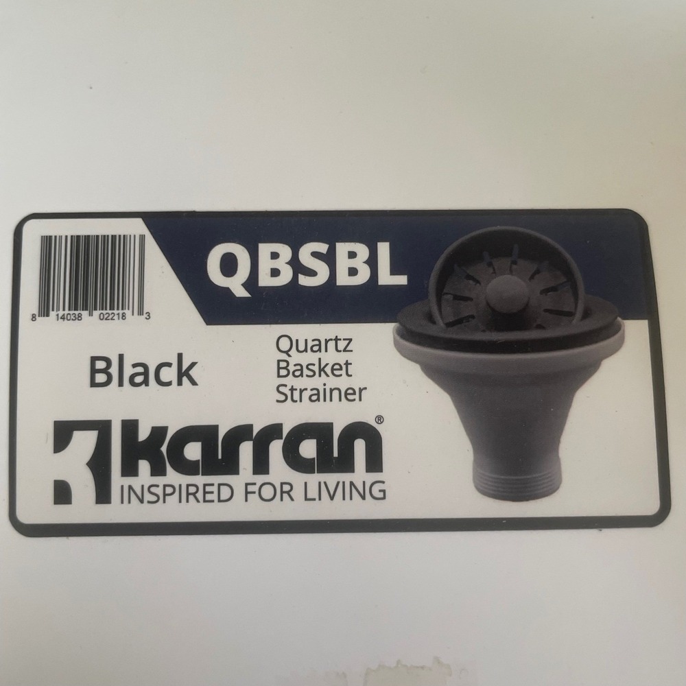 Karran Kitchen Sink Basket Strainer BLACK - NEW IN BOX
